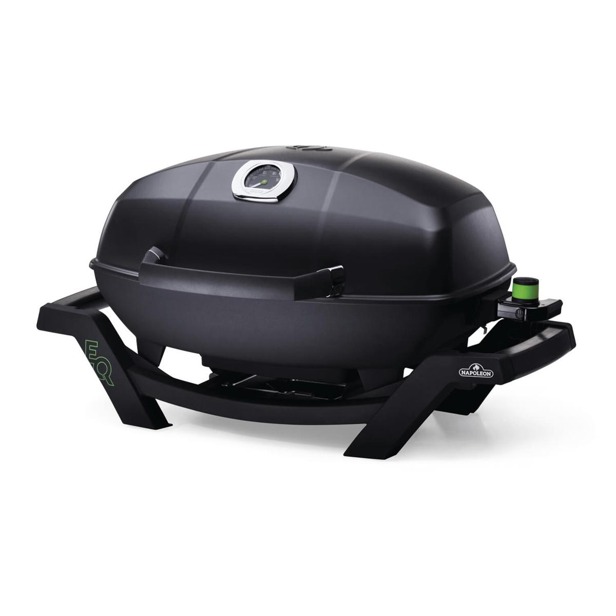 Elektrogrill Napoleon TravelQ PRO285E Set inkl. Abdeckhaube, Grillplatte und Warmhalterost