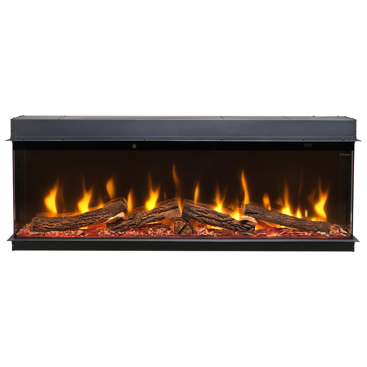 Dimplex Ignite Bold 60 Elektrokamin - 3-seitiger Panorama-Einbaukamin mit Optiflame®, App-Steuerung & energieeffizienter Heizfunktion