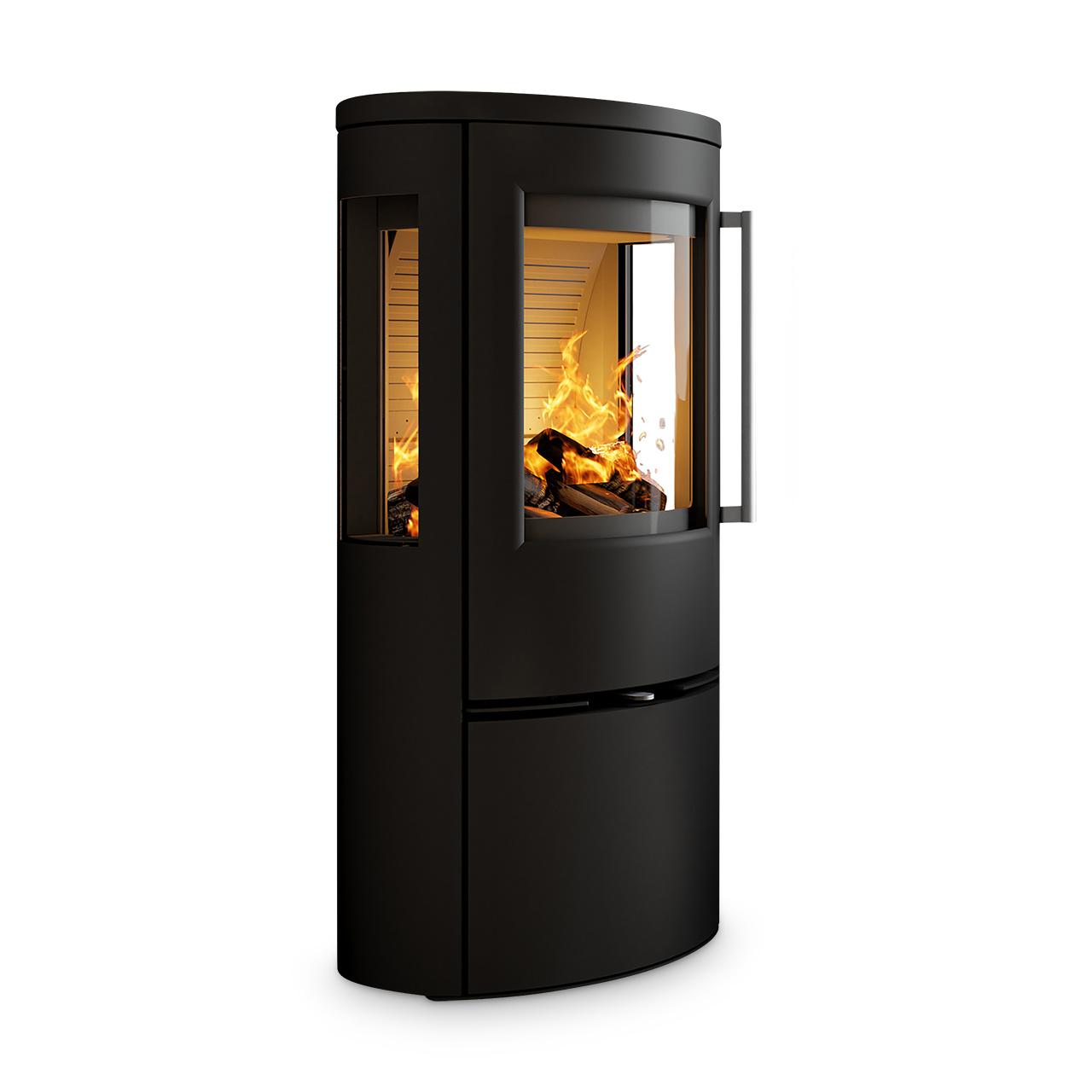 Kaminofen Termatech TT23RG 5,6 kW - Ausführung: schwarz, Rauchrohranschluss oben