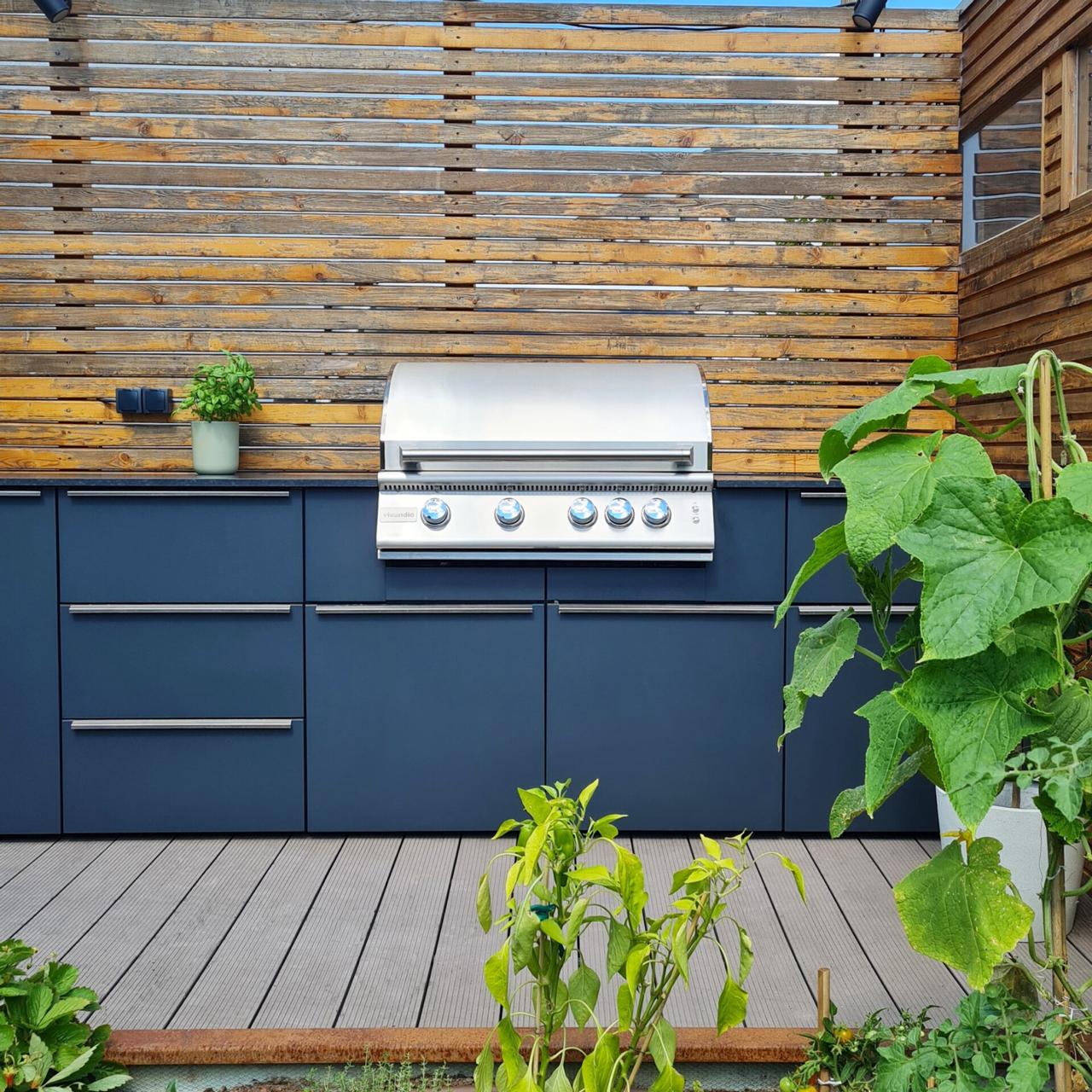 Gasgrill Einbaugrillaufsatz vivandio fyre X - Ausführung: IR Gen2 (1x IR + 3x Edelstahlguss) - Konfiguration: 2x Keramik Rest V4A