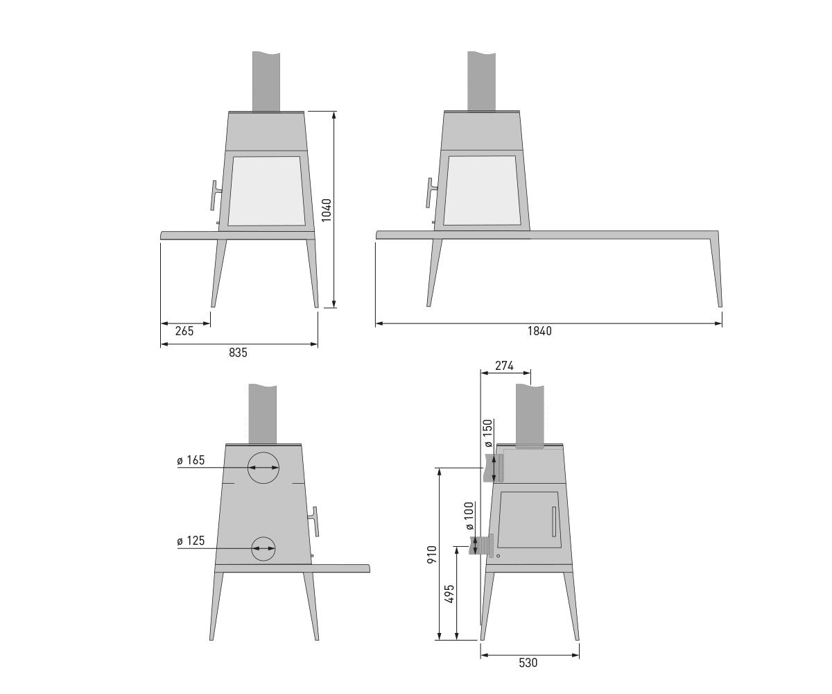 B-Ware - Kaminzubehör Skantherm Shaker 2.0, kurze Bank