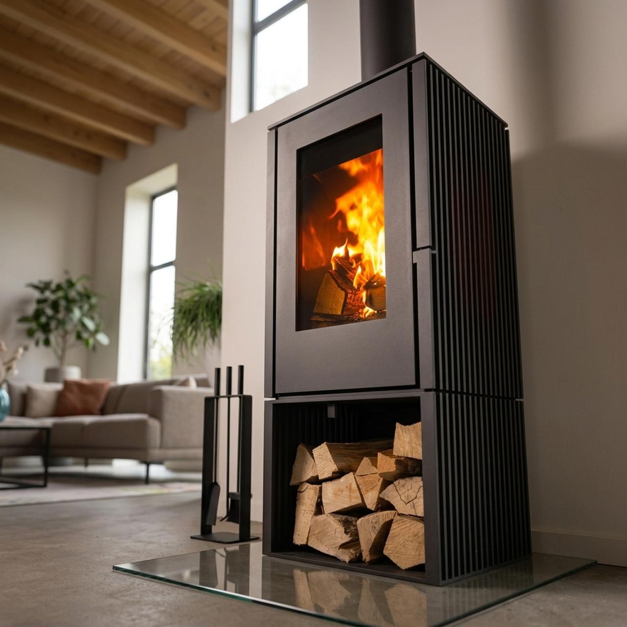 Kaminofen Trimline Woody Loft 3S mit 6,8 kW