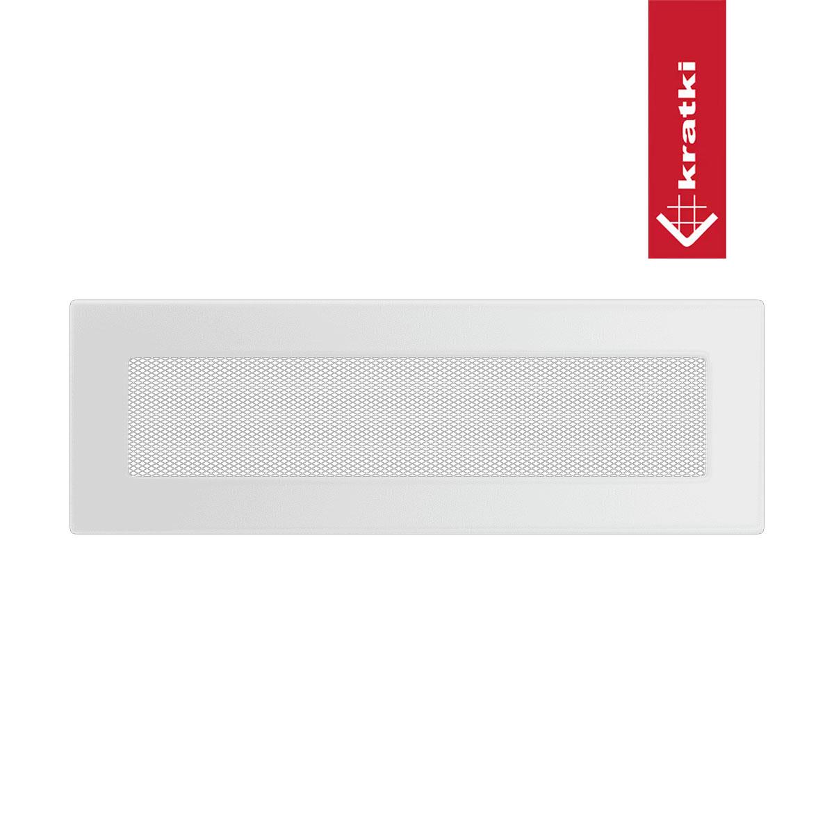 Kratki Kaltluftgitter rechteckig - Größe: 11 x 32 cm - Farbe: Weiß