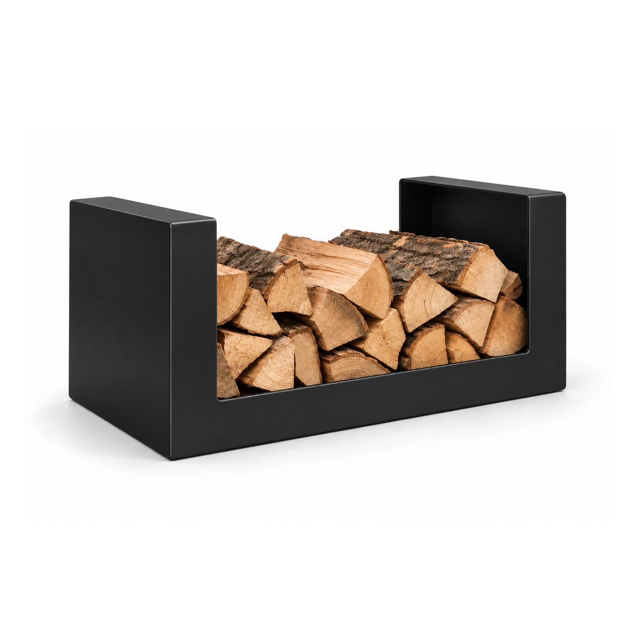 A.Caminetti Seitenbank & Holzlagerfach U-Form