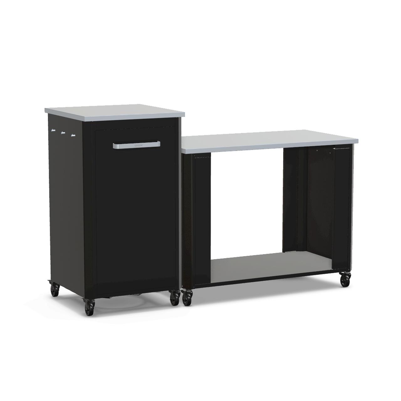 Cozze Outdoorküche Bundle mit hohem Schrankmodul 60 cm & offenem Modul 115 cm mit Edelstahlplatte