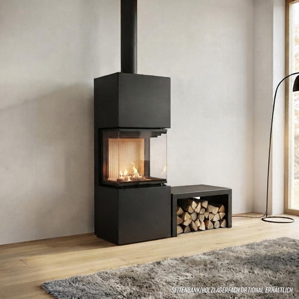 Kaminofen A.Caminetti Scandinavian 50 S 7 kW - Ausführung: Scandinavian 50 S BH, Schwarz