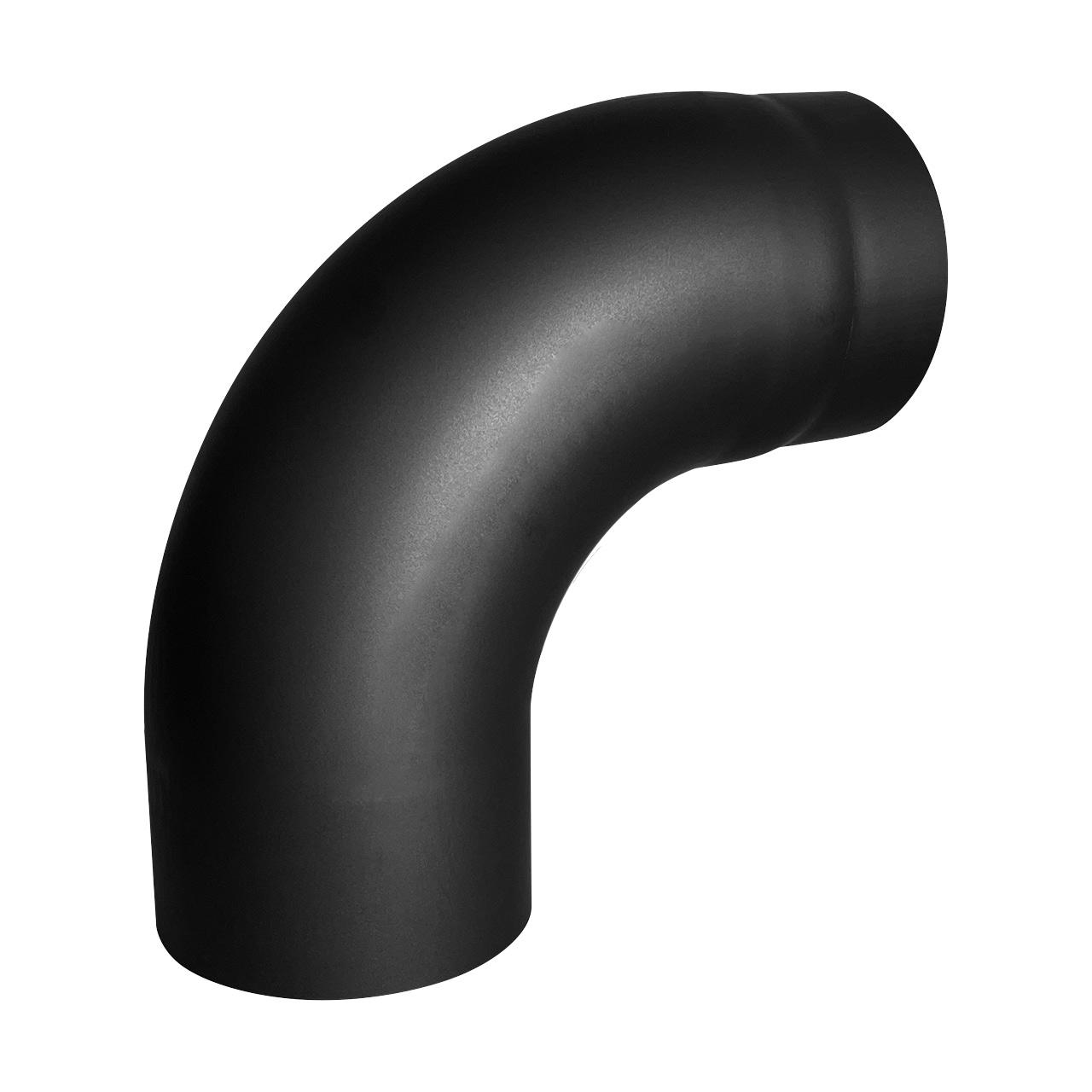 Ofenrohr Bogen gezogen DN 150 mm 90° Schwarz