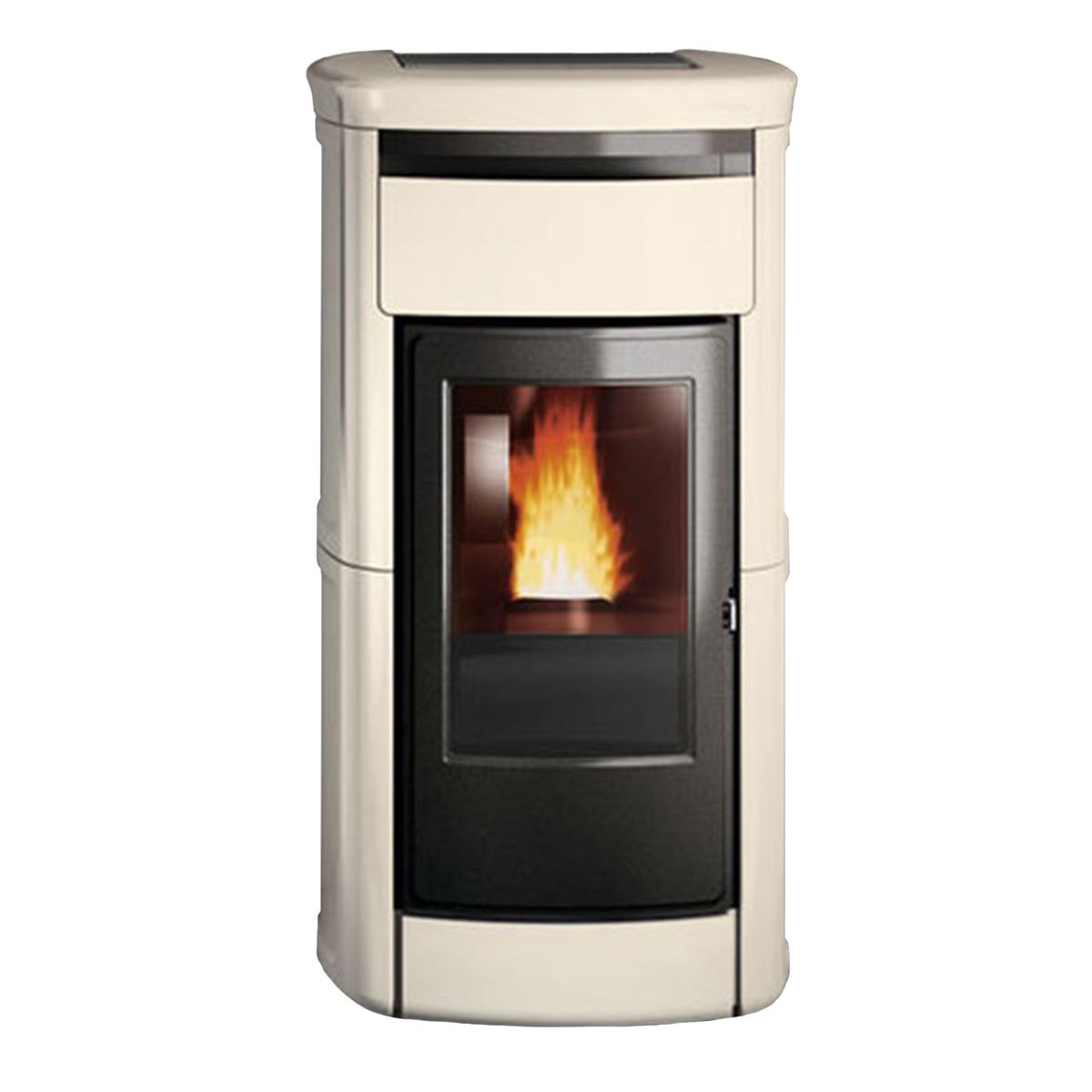 Pelletofen Edilkamin Kira2 Evo 12,6 kW - Ausführung: Keramik Pergament