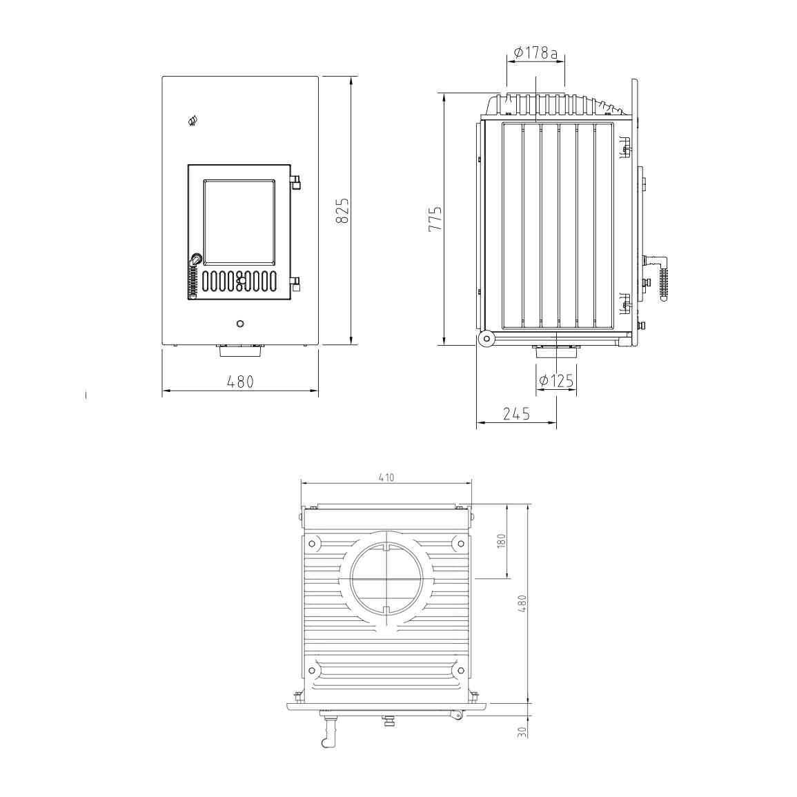 Heizeinsatz Schmid SH 9 G mit 9 kW