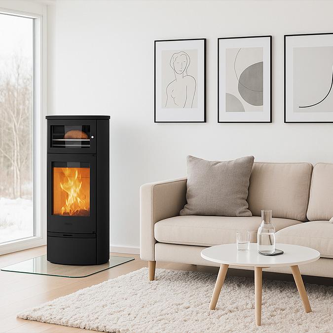 Kaminofen Lotus Jubilee 35 Stahl mit Warmhaltefach ecoLine 7,5 kW