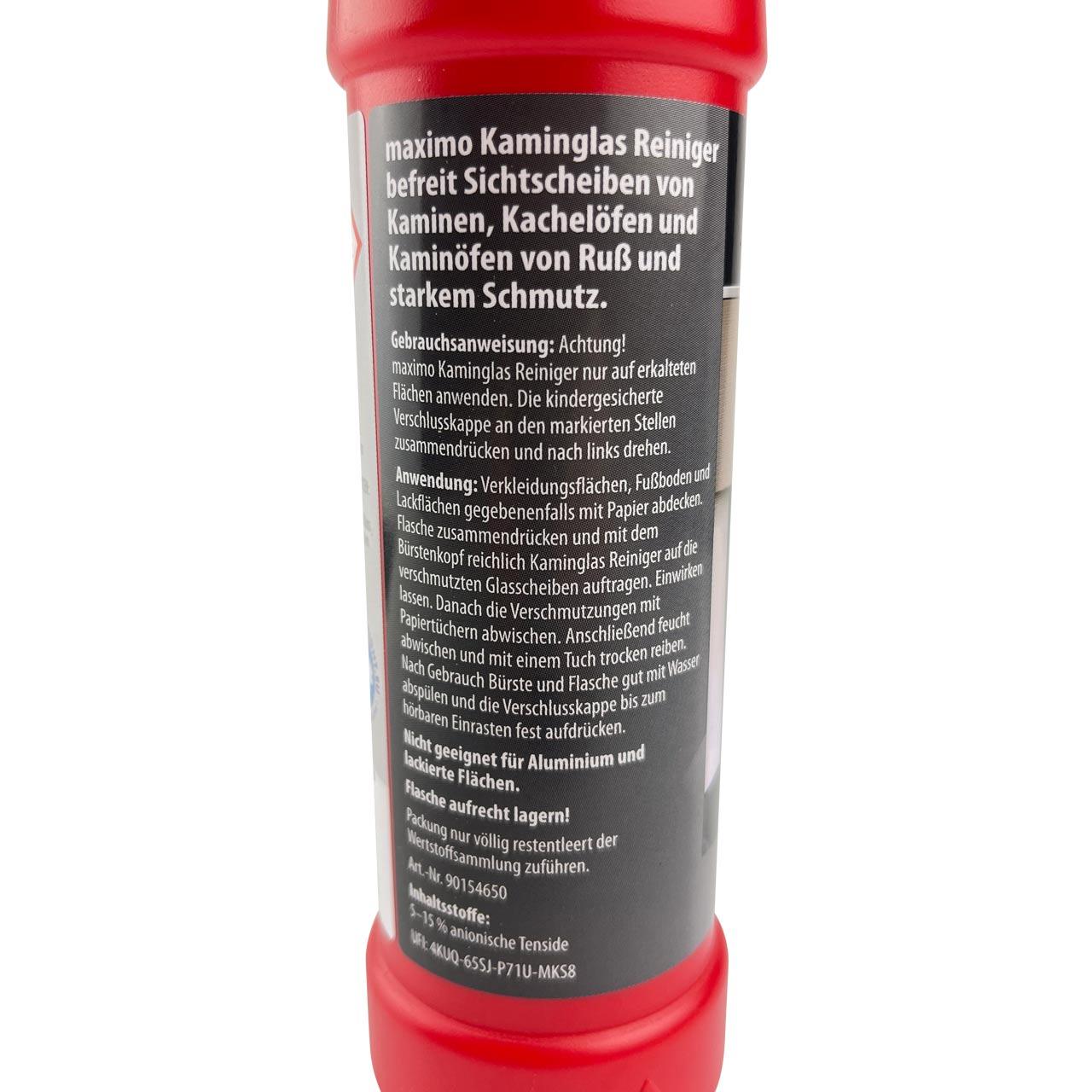 Kaminscheibenreiniger ofen.de Gel mit Bürste, 200 ml Kaminglasreiniger - Menge: 1 Stück