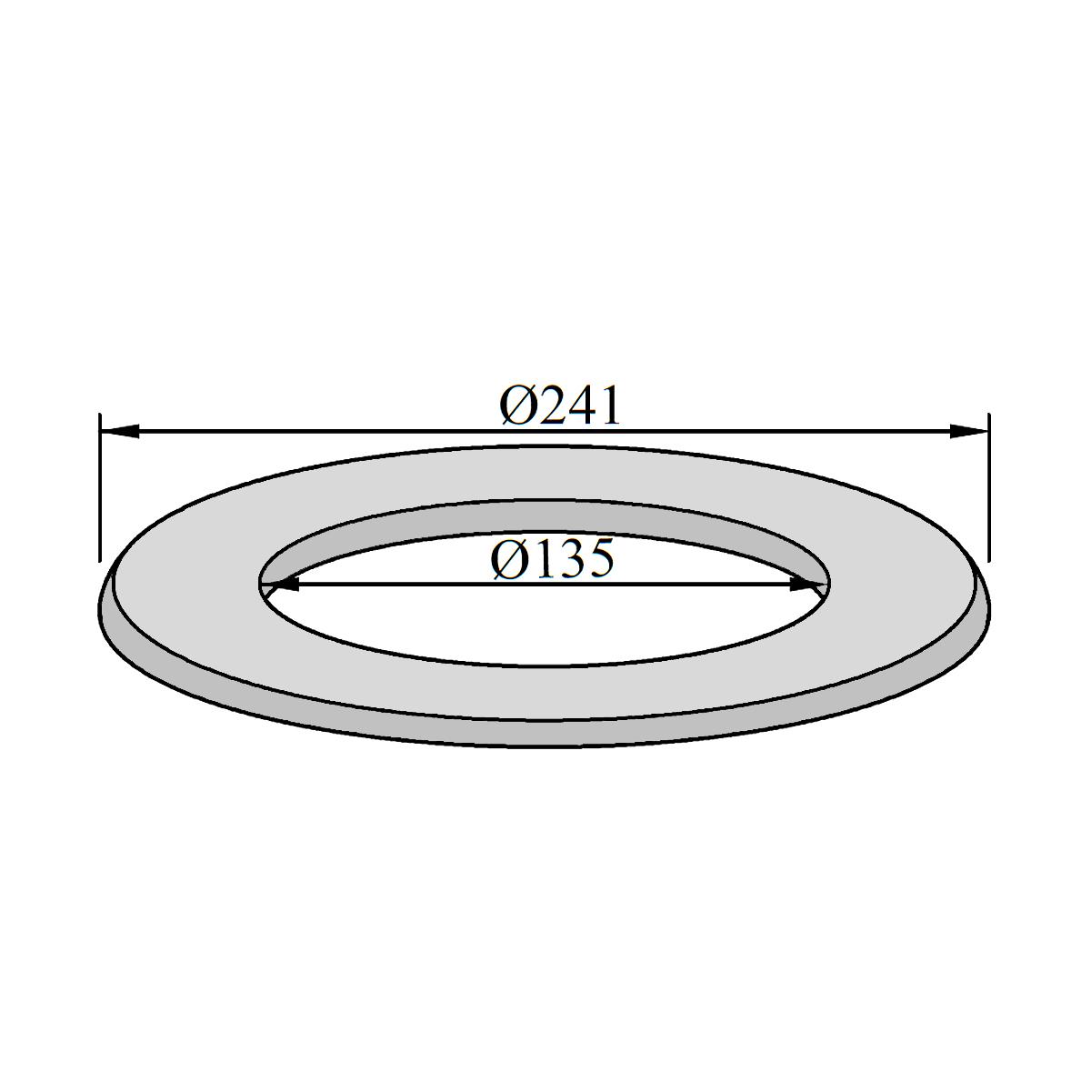 Ofenrohr Rosette DN 130 mm Schwarz