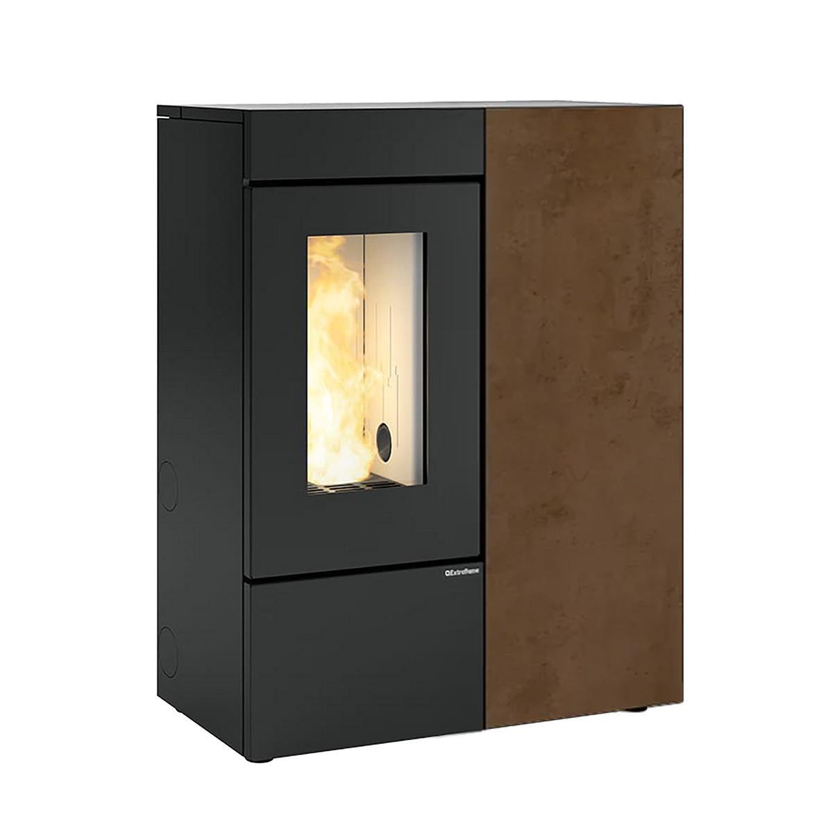 Pelletofen Extraflame Evolution Line Annalisa Plus mit 12 kW - Verkleidung: Gres Corten