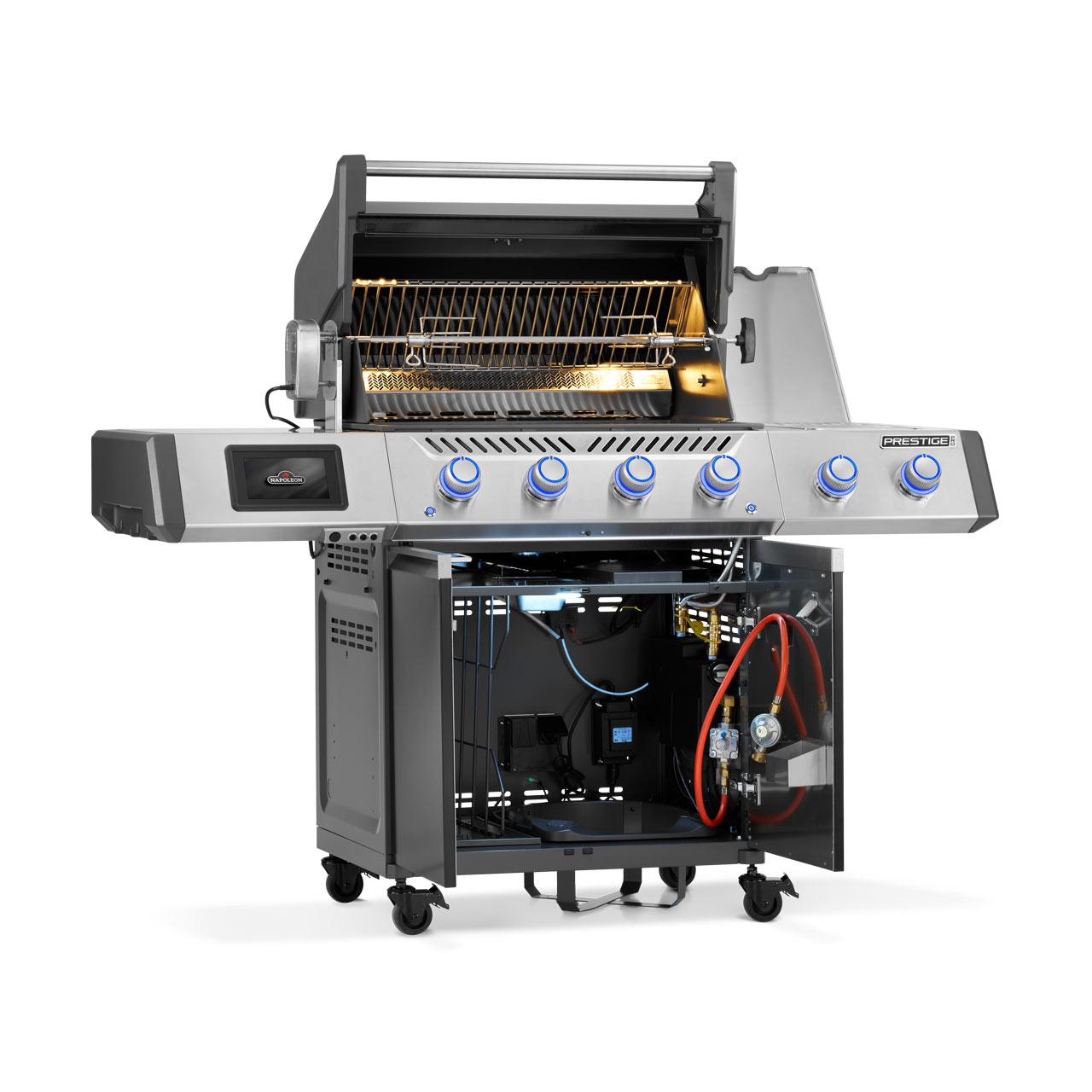 Gasgrill Napoleon Prestige PRO 500 Connected Schwarz, inkl. Drehspieß (2026)