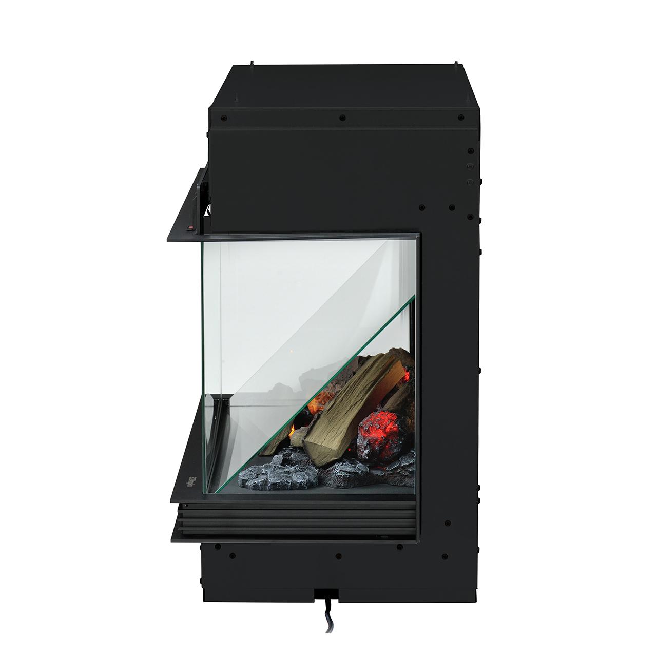 Dimplex Vista 70 III 3-seitiger Elektrokamin Opti-Virtual mit realistischer Holzfeuer-Optik und Fernbedienung für modernes Wohnambiente