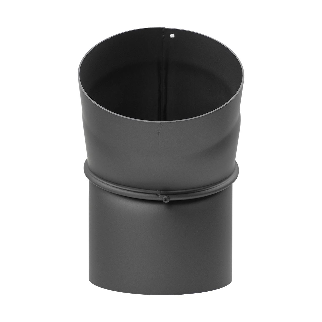 Ofenrohr Bogen 2tlg. verstellbar DN 120 mm 45° Gussgrau