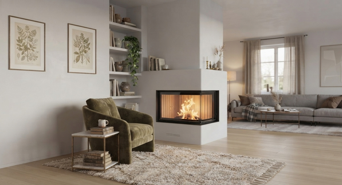 wasserfuehrender Kamin-Kessel Eck 45/67/44