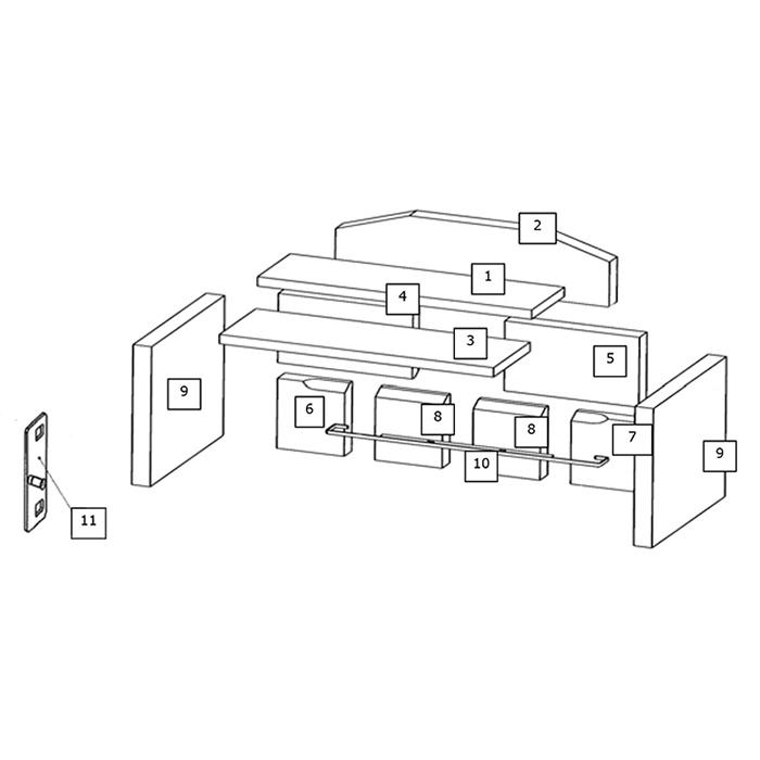 Halteblech Vermiculite Wamsler Kaminofen (W5007202271099)