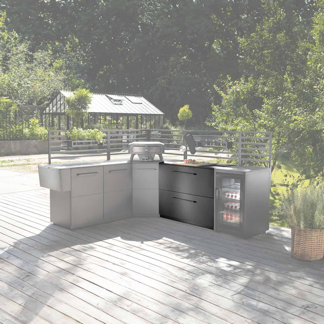 Outdoorküche Cozze Elements Außenküche 110 Schubladenmodul inkl. HPL Arbeitsplatte