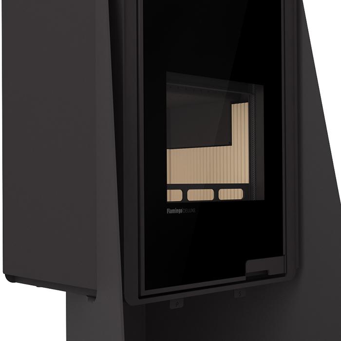 Kaminofen HS Flamingo Deluxe Island 9 kW - Farbe: Rot