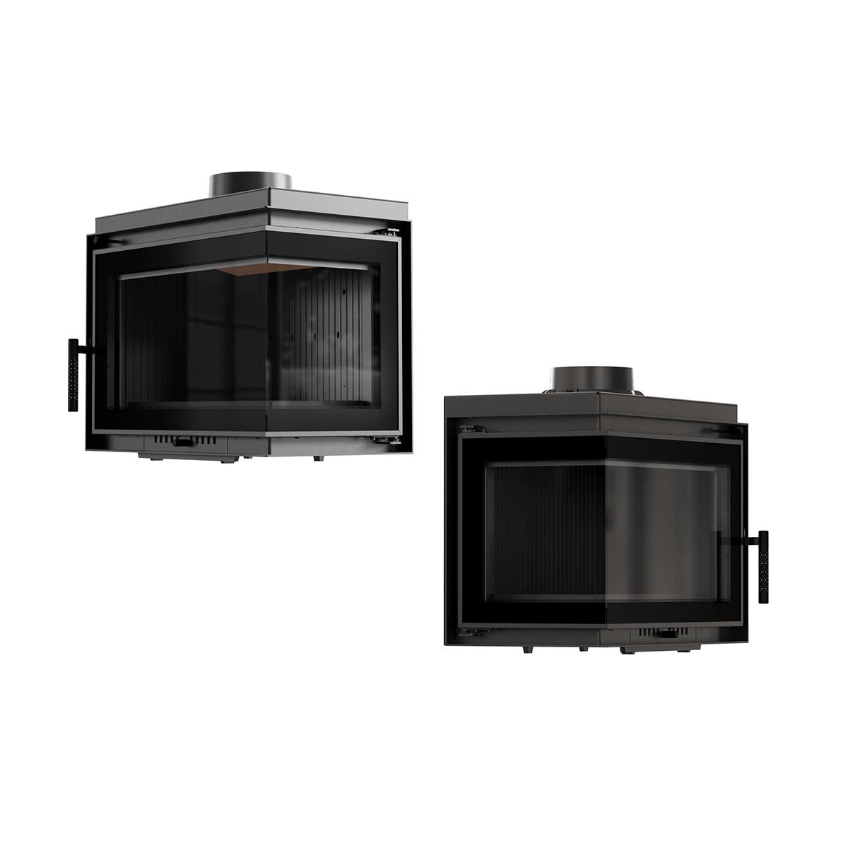 Eck-Kamineinsatz ILDNord Bergen DECO mit 8 kW