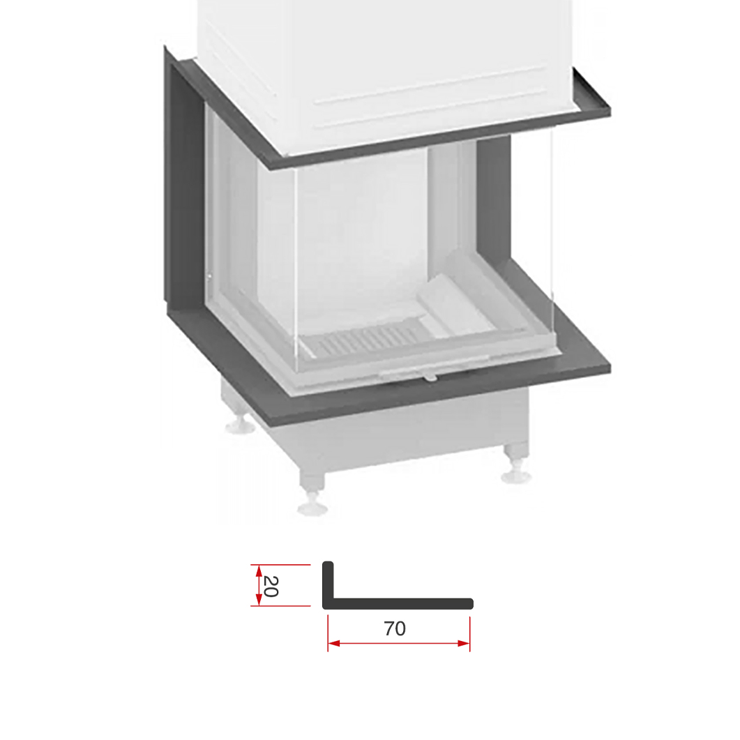 BR 8-seitig 20 x 70 x 2 mm, abnehmbar (Art. 7054039)