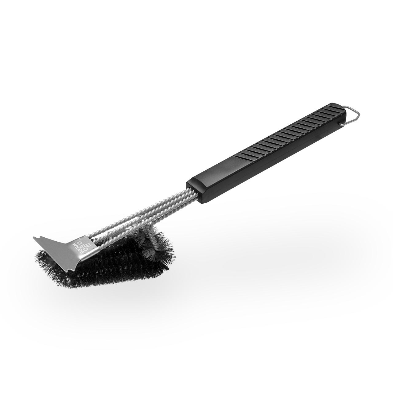 Otto Wilde Grill Reinigungsbürste mit Borsten aus Edelstahl und Schaber