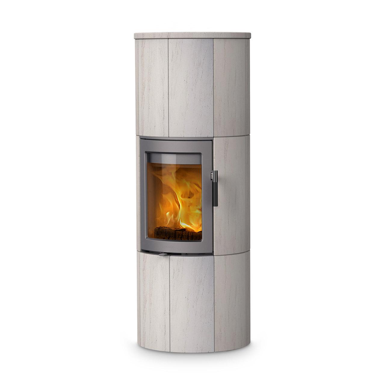 Kaminofen Lotus Maestro 152 Limestone Speicherofen 6 kW - Ausführung: Feuerraumtür Grau