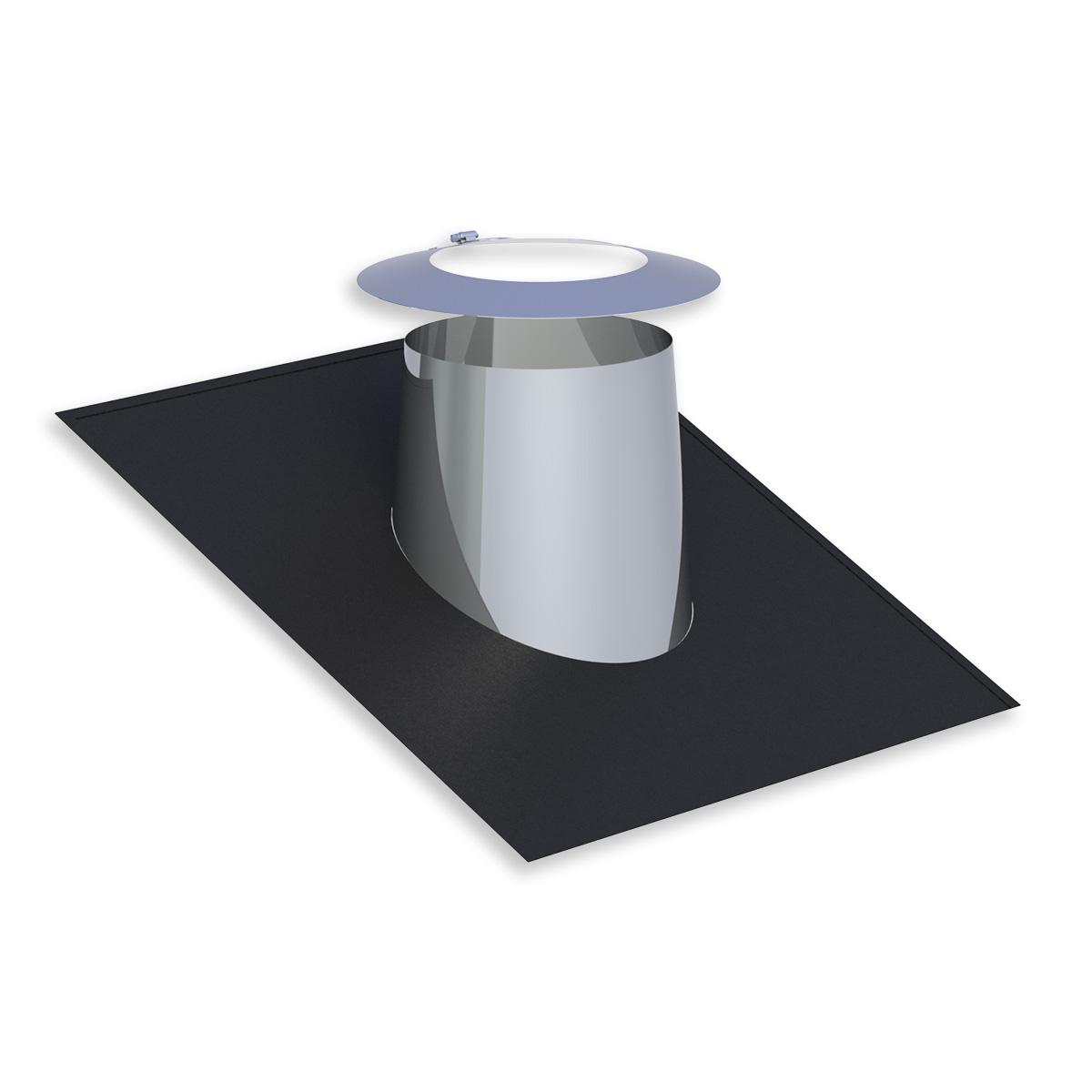 Jeremias DW Dachdurchführung mit Elastomerrand und Wetterkragen - Dachneigung: 26-35° - Ausführung: ziegelrot - für Schornstein-Innendurchmesser: 180mm