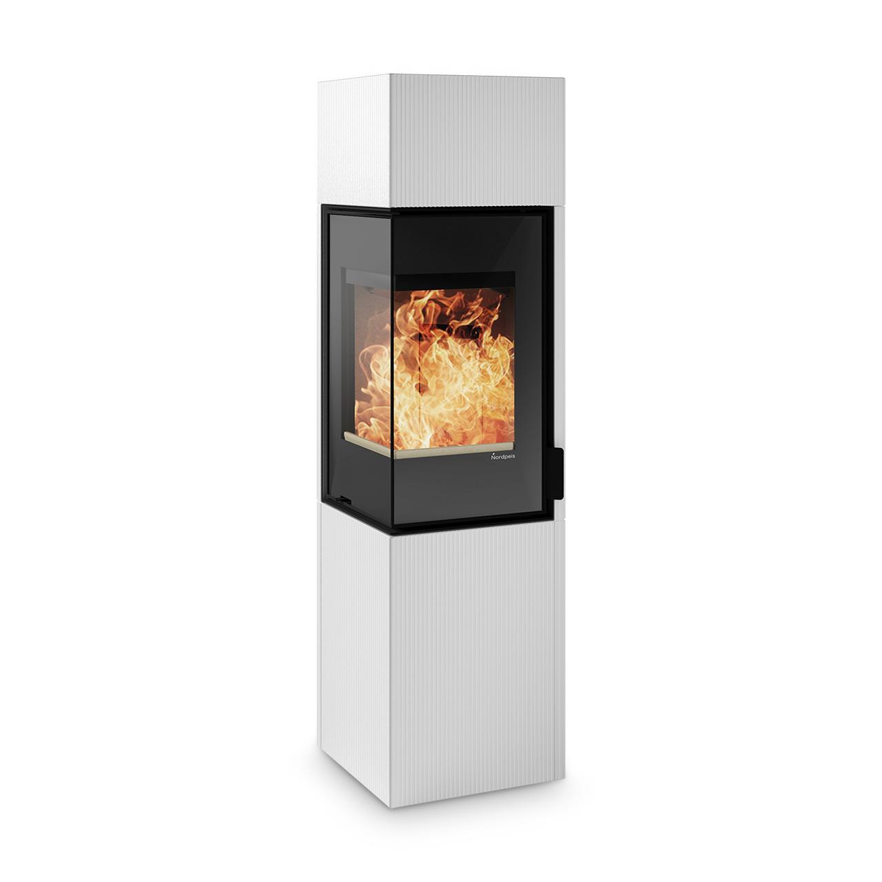 Kaminofen Nordpeis Quadro Colorado White Exclusive 6 kW - Ausführung: Colorado White Exclusive High