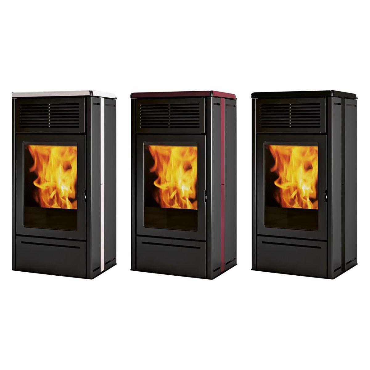 Pelletofen Edilkamin Nara 7 Evo 6,9 kW - Keramik: Weiß