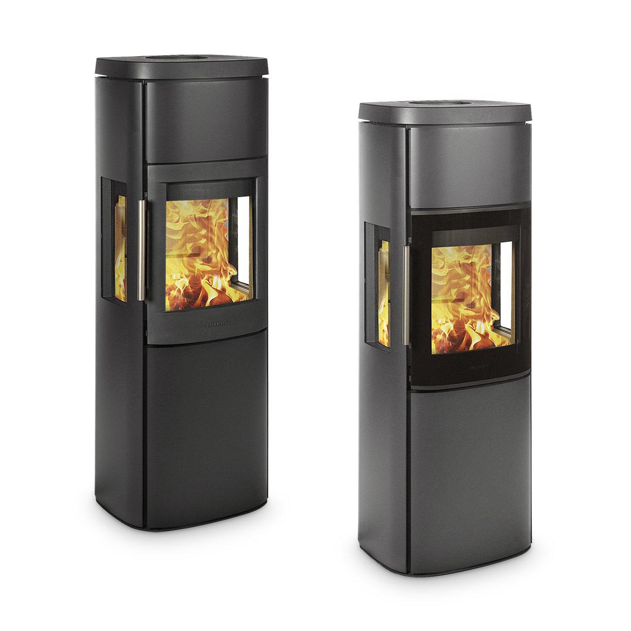 Kaminofen HWAM 4550 SmartControl mit Seitenglas 4,9 kW - Ausführung: HWAM 4550c, Korpus Grau