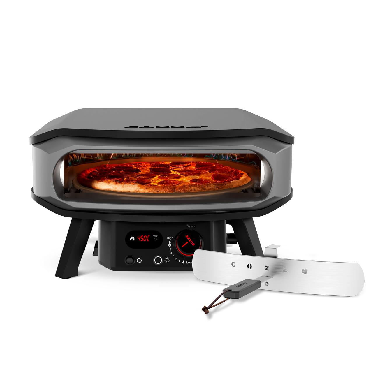 Gas Pizzaofen Cozze 17 Zoll Premium Rotate 50 mbar, inkl. drehbarem Pizzastein & Hitzeschild