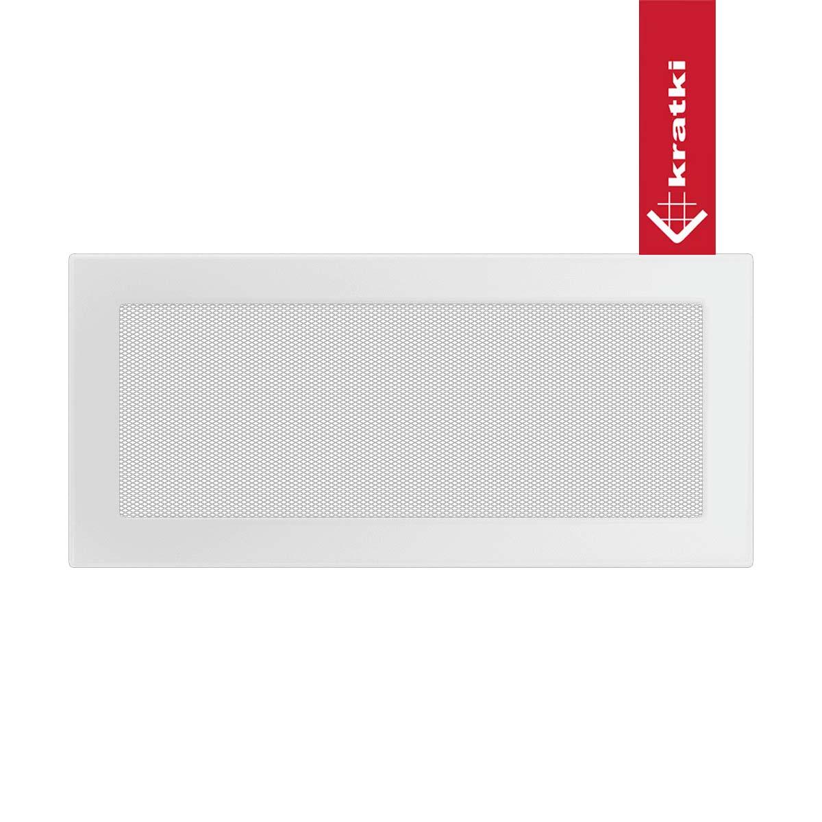 Kratki Kaltluftgitter rechteckig - Größe: 17 x 37 cm - Farbe: Weiß