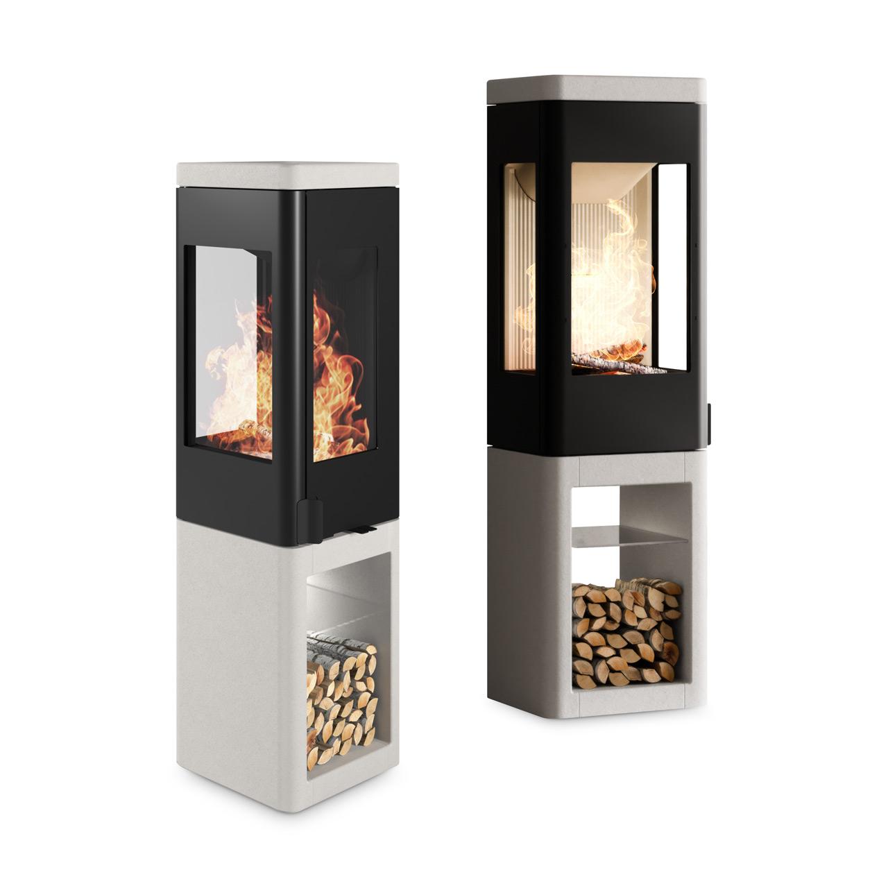 Kaminofen Nordpeis YoU Colorado White 6,6 kW - Ausführung: Nordpeis YoU Colorado White, Thermotte Light