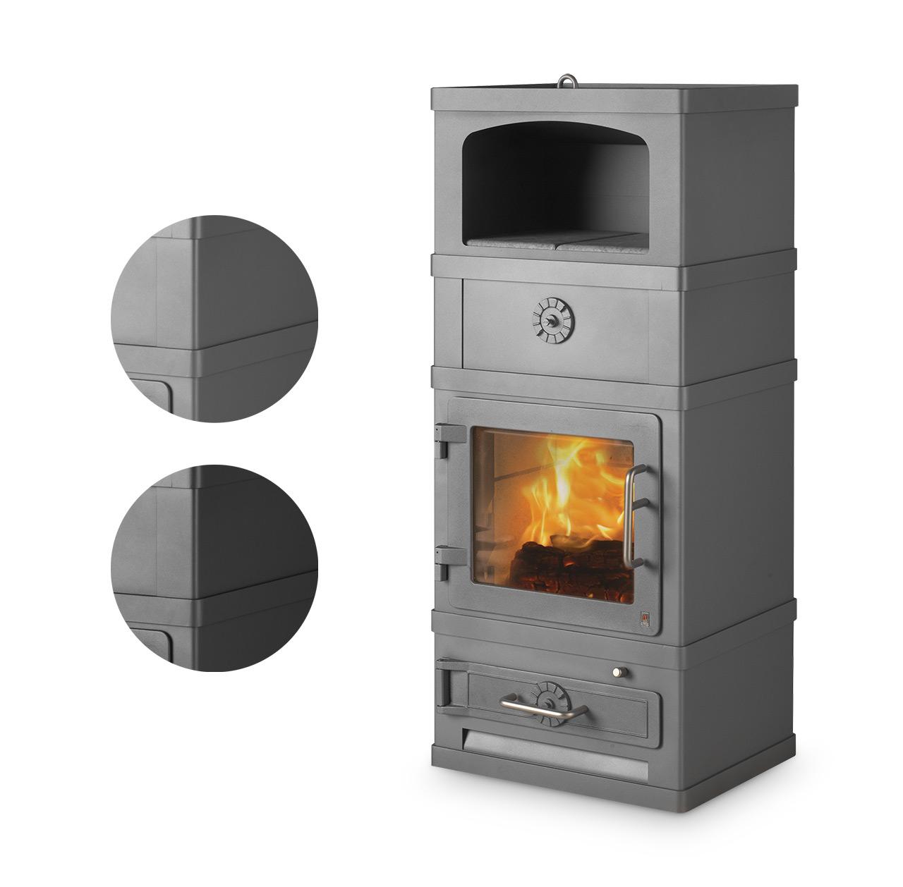 Kaminofen Lotus 2060 mit Warmhaltefach 8 kW