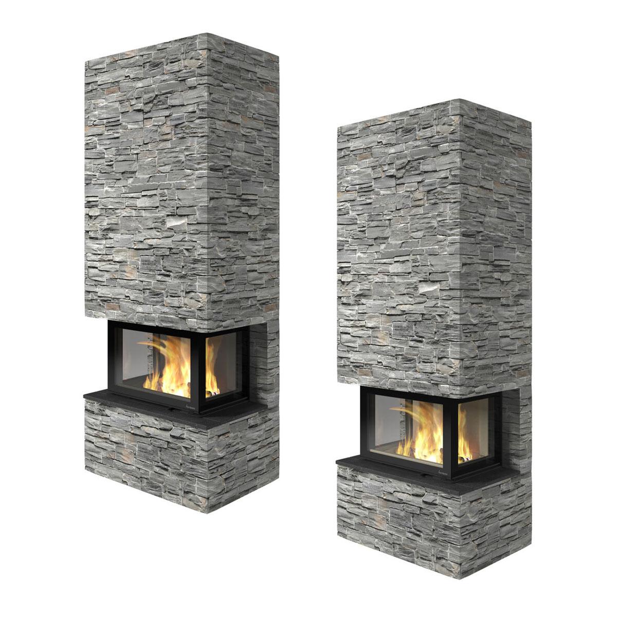 Kaminbausatz Nordpeis Davos U High Stone 8,9 kW