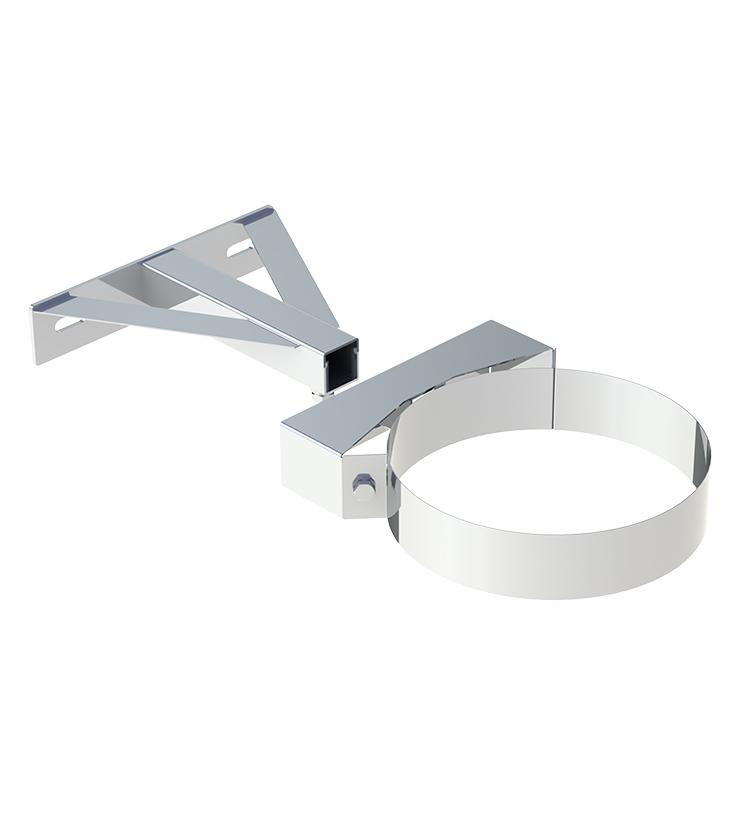 Jeremias DW Wand- und Kopfteil für Wandhalter, Wandabstand ab 250 mm - für Schornstein-Innendurchmesser: 80 mm
