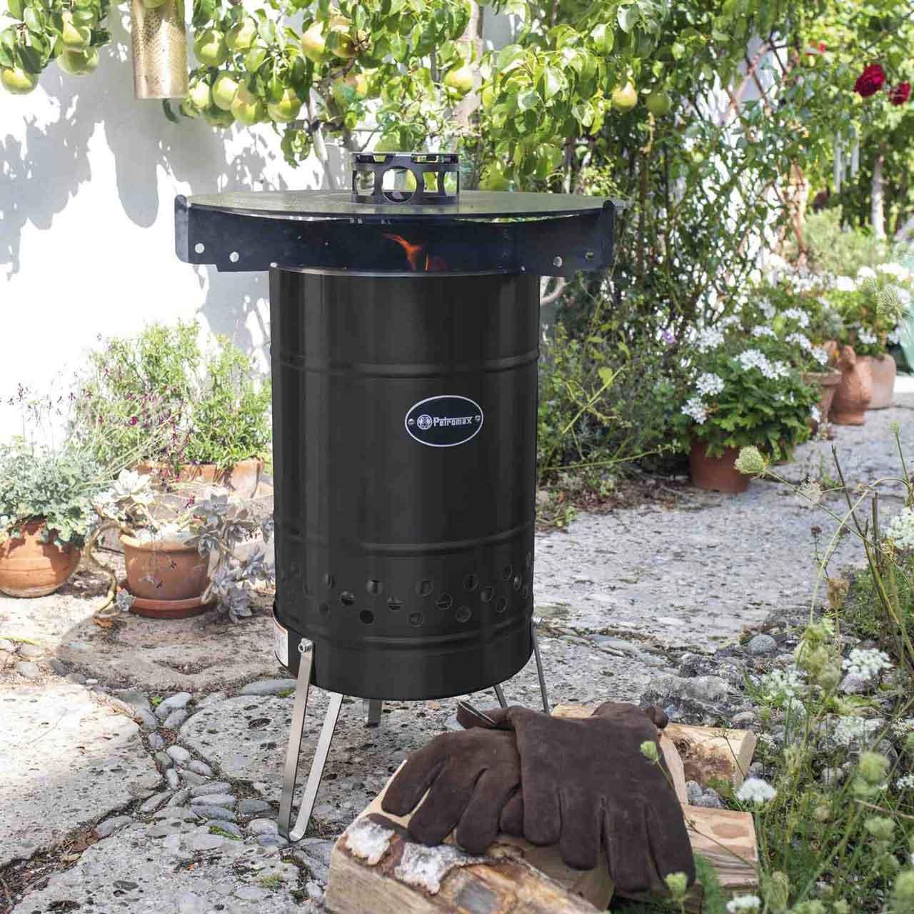 Feuertonne Petromax Pyron Black Edition Terrassenofen