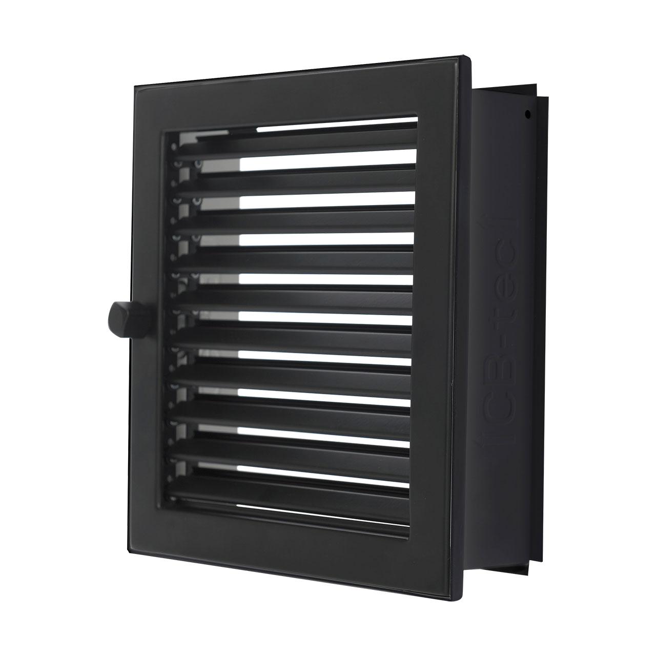 Lüftungsgitter CB-Tec Warmluftgitter putzbündig Schwarz - Ausführung: 45x15 cm