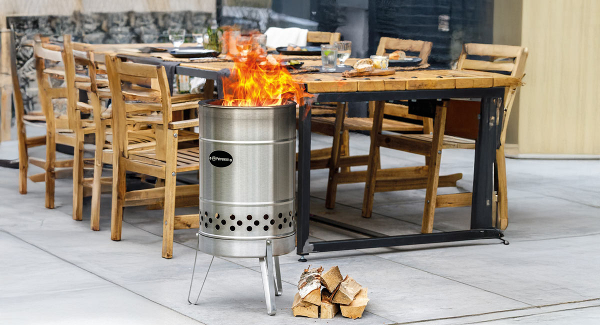 Anwendungsbeispiel, Feuertonne Petromax Pyron