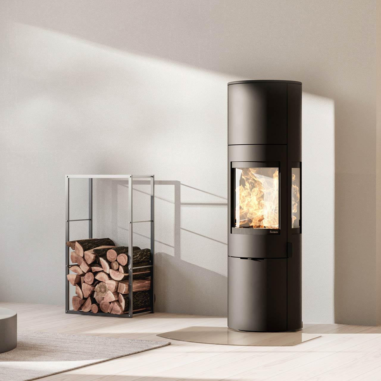 Kaminofen Nordpeis Origo High mit Seitenglas 7 kW