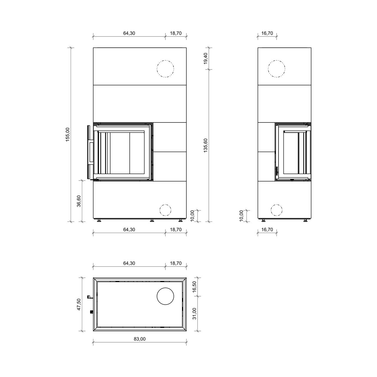 Speicherofen Monolith Depot D40, 10,1 kW - Ausführung: D40, Grigio Chiasso