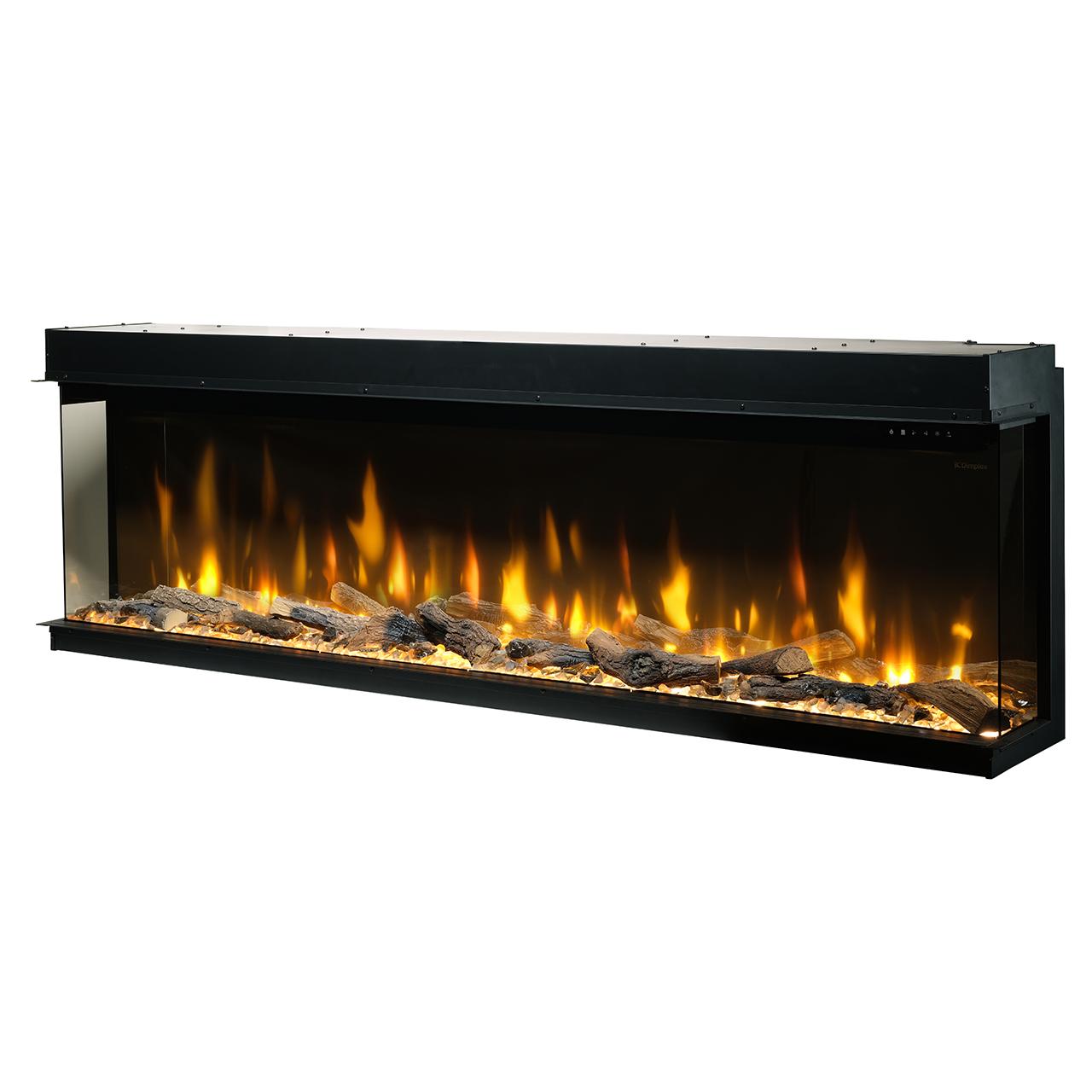 Dimplex Ignite Bold 74 Elektrokamin - Panorama-Design mit 3-seitiger Installation, App-Steuerung & Optiflame-Technologie