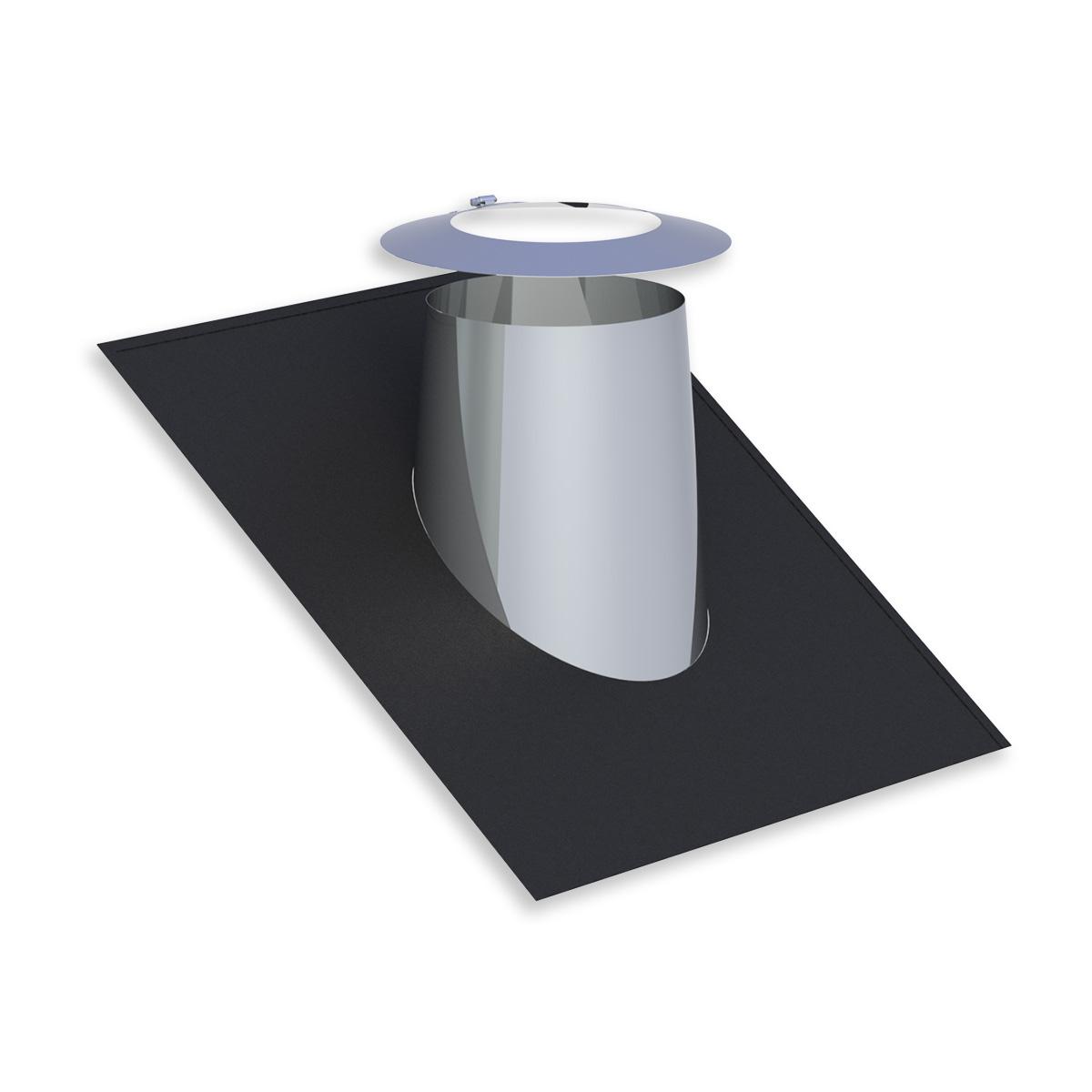 Jeremias DW Dachdurchführung mit Elastomerrand und Wetterkragen - Dachneigung: 26-35° - Ausführung: ziegelrot - für Schornstein-Innendurchmesser: 180mm