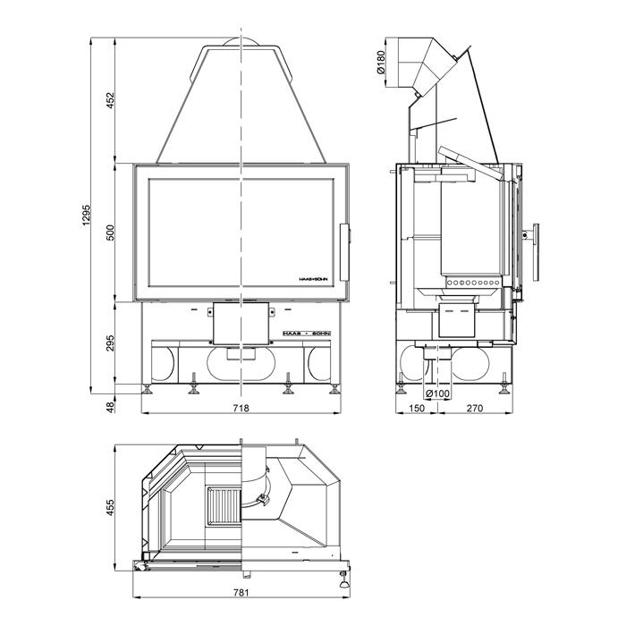 Kamineinsatz Haas und Sohn Komfort IV mit 8 kW