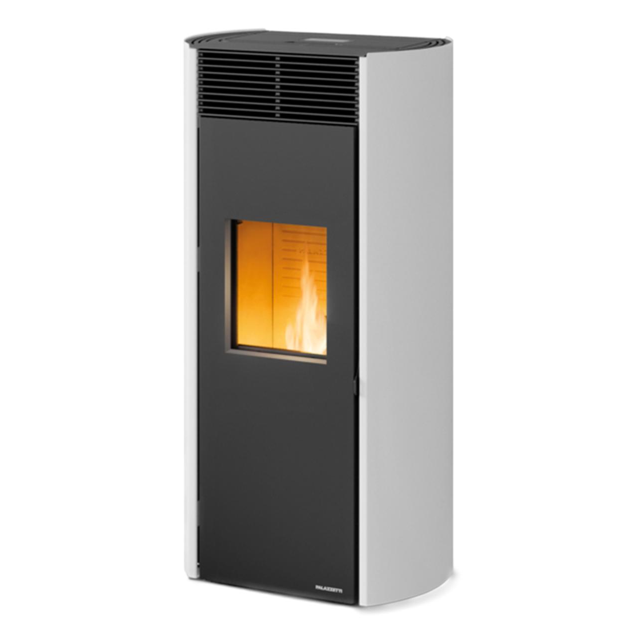 Pelletofen Palazzetti Clelia TC 9, 9 kW - Ausführung: Stahl Weiß
