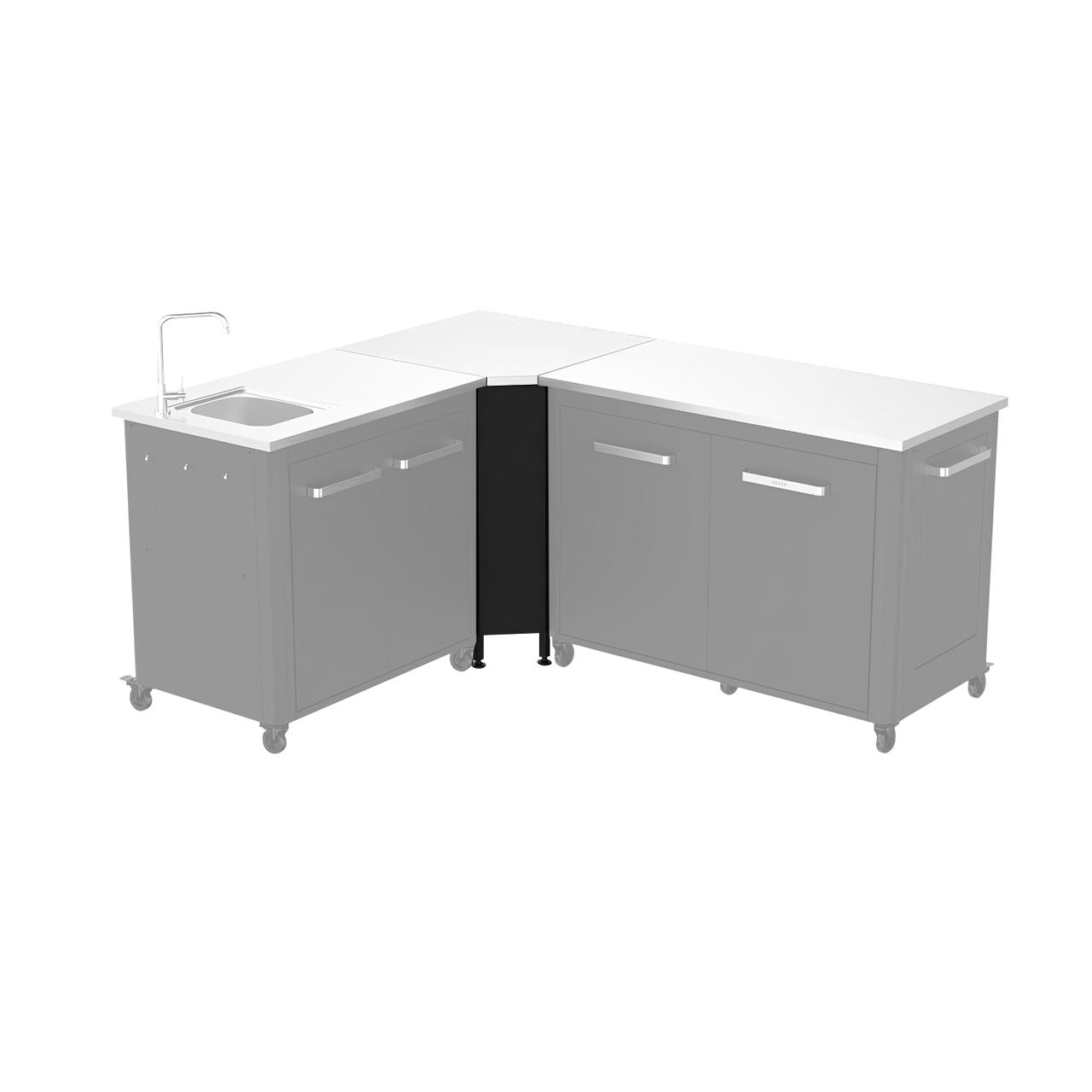 Cozze Tisch für Outdoorküche Eckmodul 90x60x90 cm, Outdoor Schrankmodul
