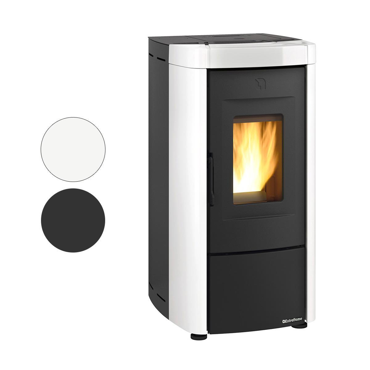 Pelletofen Extraflame Prestige Line Moira Evo mit 7 kW - Verkleidung: weiß