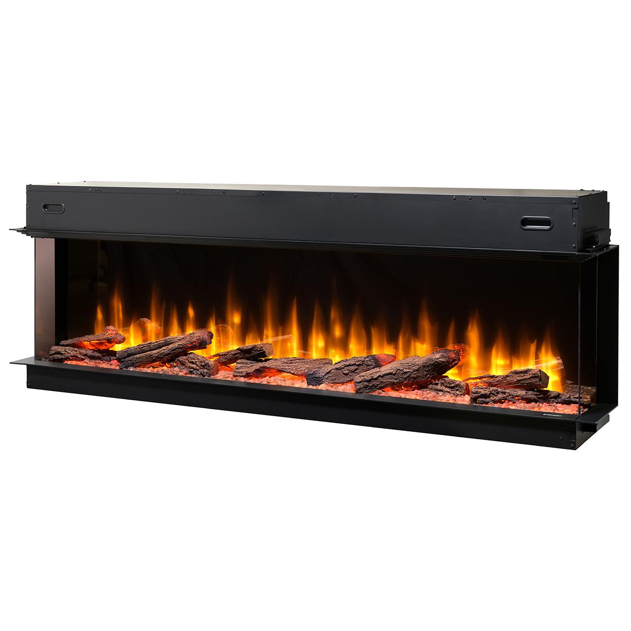 Dimplex Ignite Ultra 74 Elektrokamin - 3-seitiger Panorama-Einbau mit Optiflame-Technologie, App-Steuerung und Soundeffekt